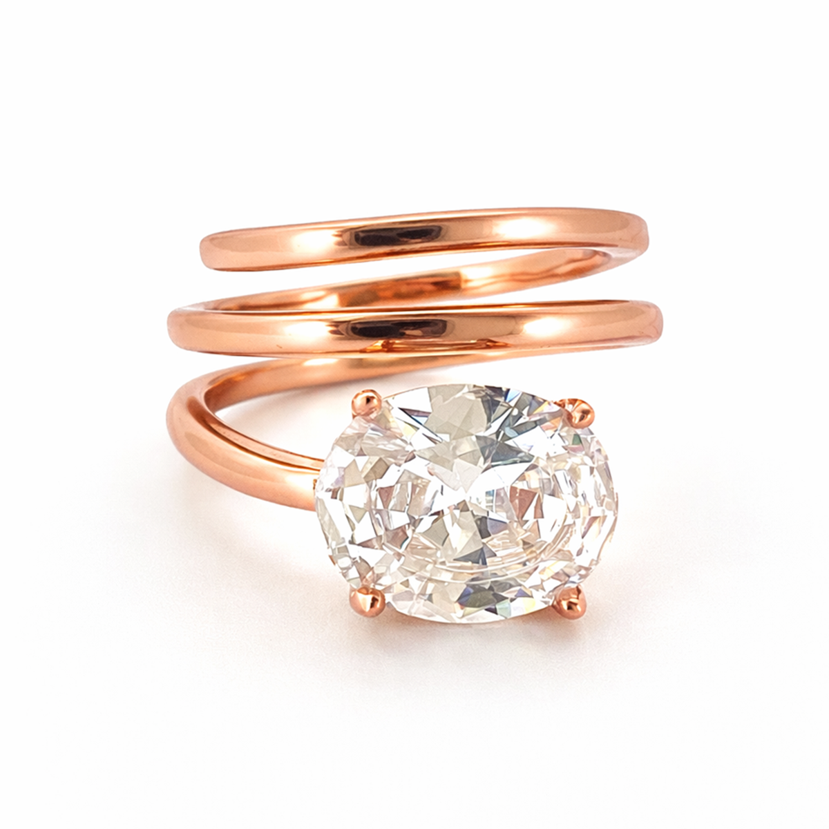 oval spiral ring