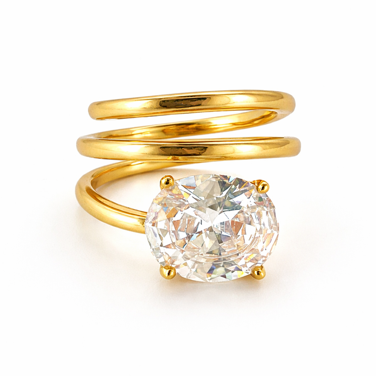 oval spiral ring